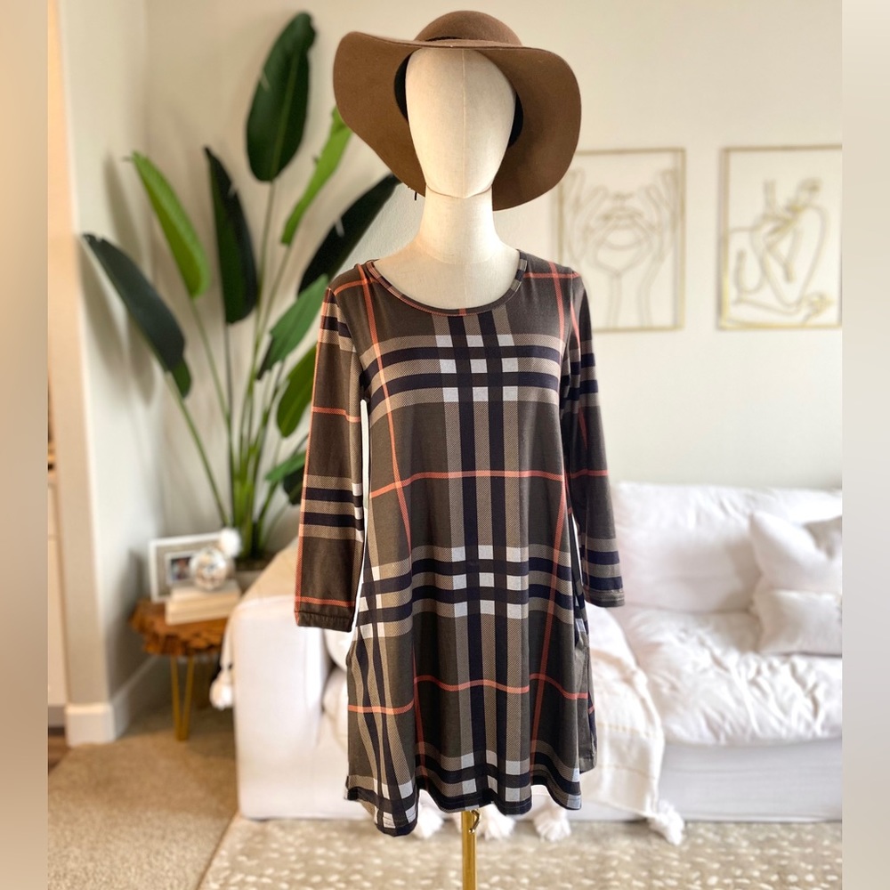 Boosouly Tunic Mini Dress w/ Pockets